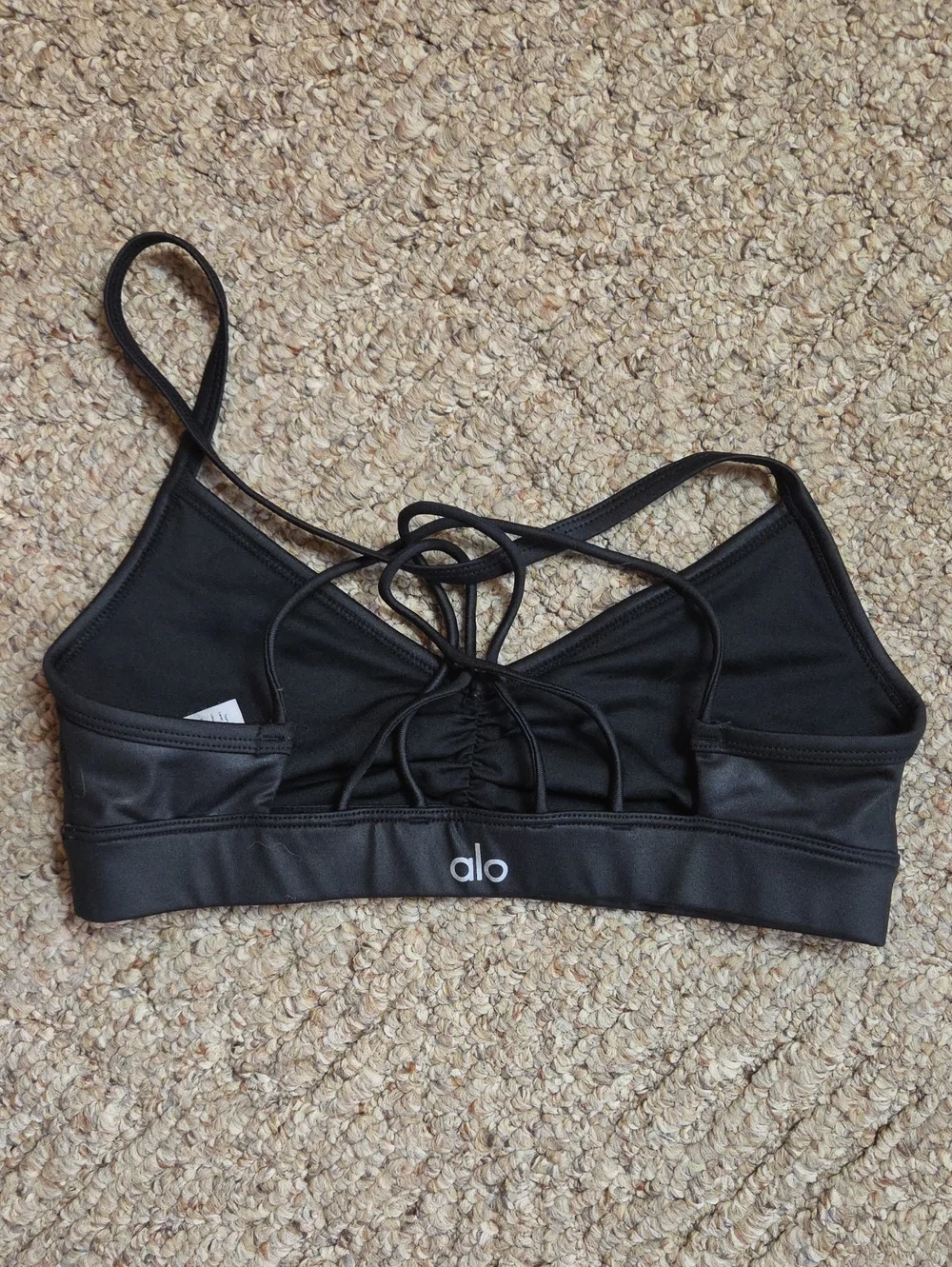 Alo, Black Strappy Bralette - Women Intimates & Sleepwear